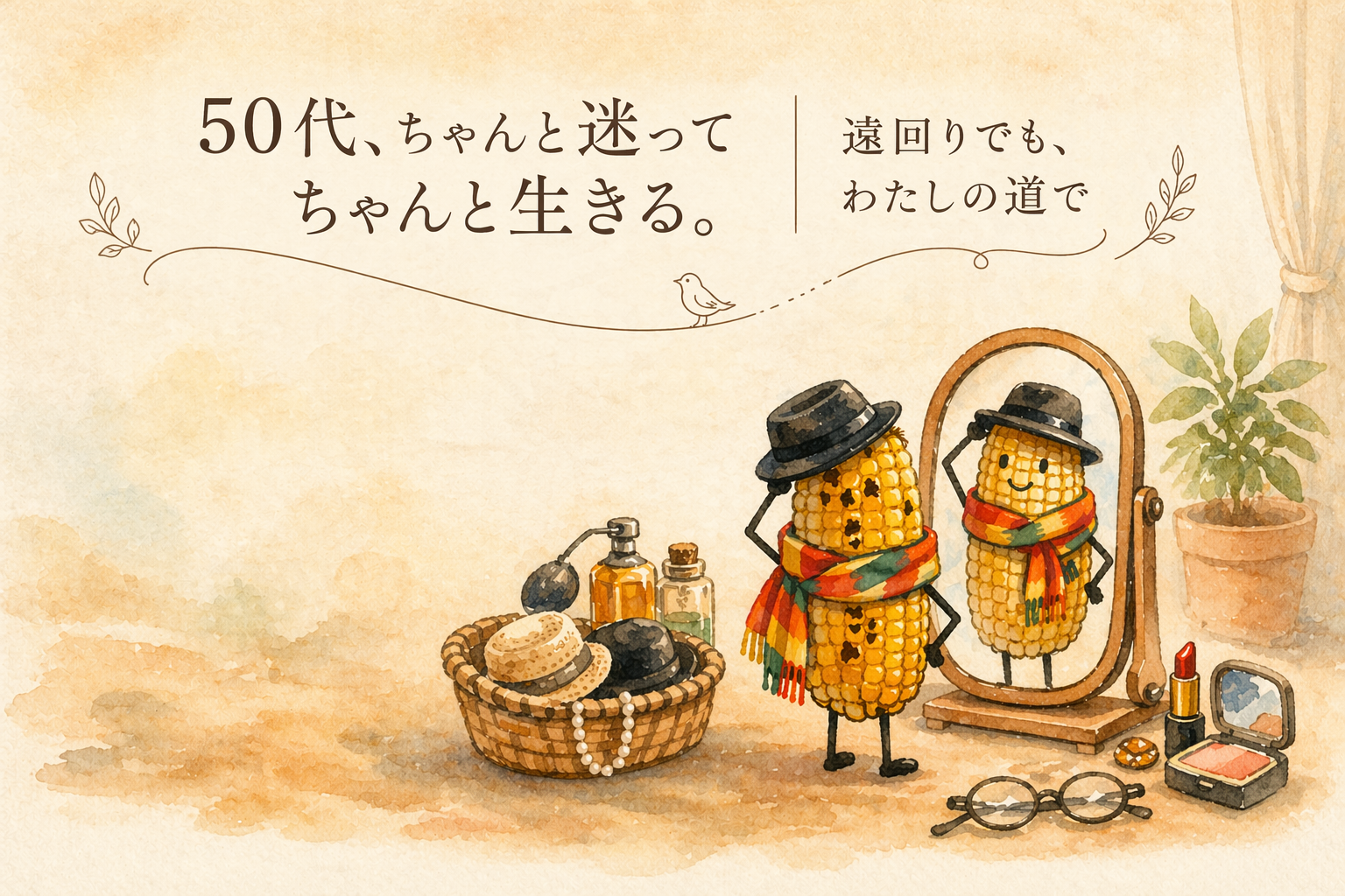 50代、ちゃんと迷ってちゃんと生きる。遠回りでも、わたしの道で。